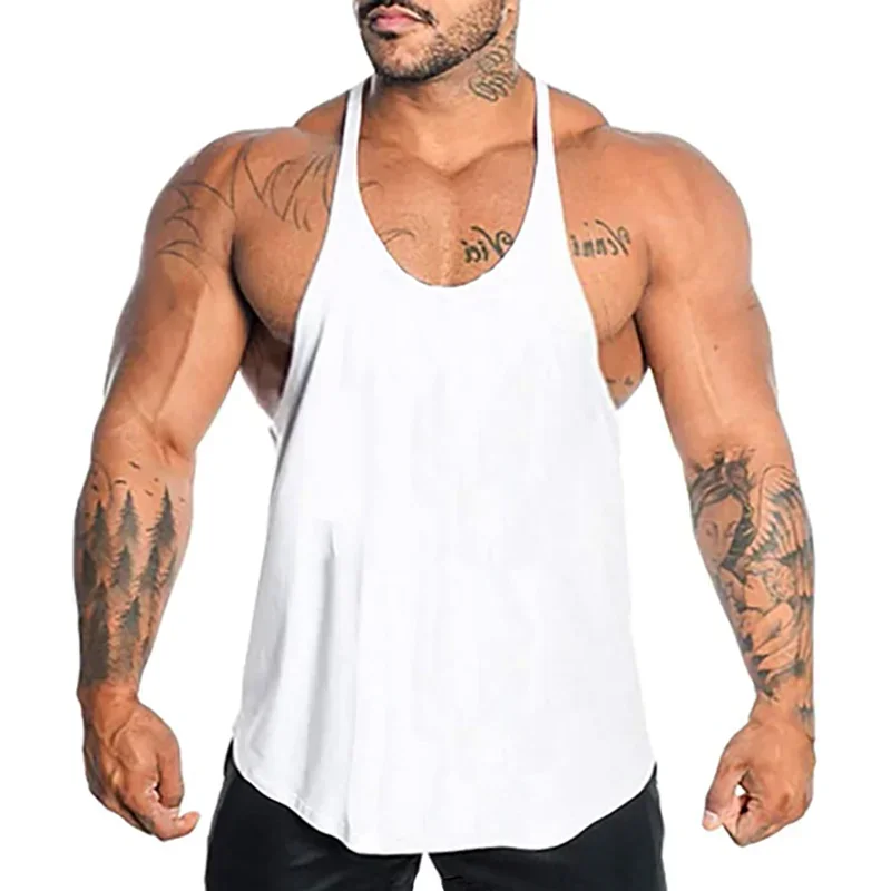 Suspender Tank Top - 러닝 조끼 남성 민소매 운동복 체육관