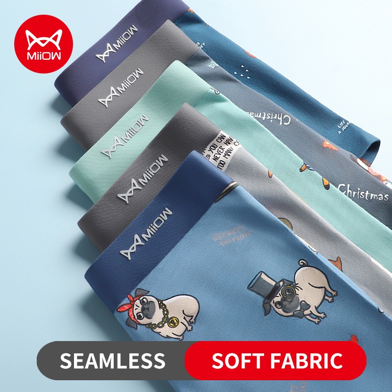 Boxer Brief Pack Cotton - MiiOW 3/4개 세트 섹시 남성 속옷
