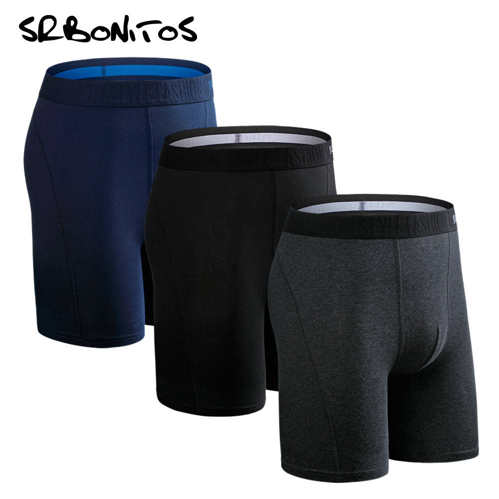 Boxer Brief Pack Cotton - 3pcs 세트 긴 다리 복서 반바지